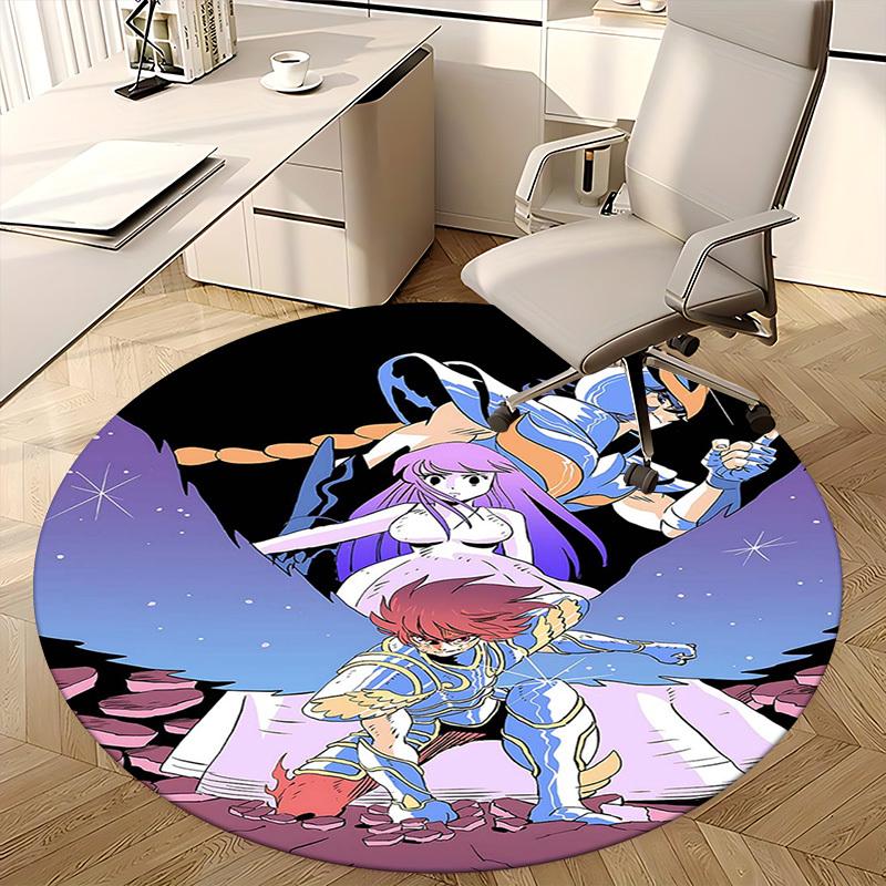 1pc Round Carpet - Office Chair Mat, Non-Slip Rug for Anime Lovers | Festival Gift, Seasonal Decor | Suitable for Home Office, Living Room