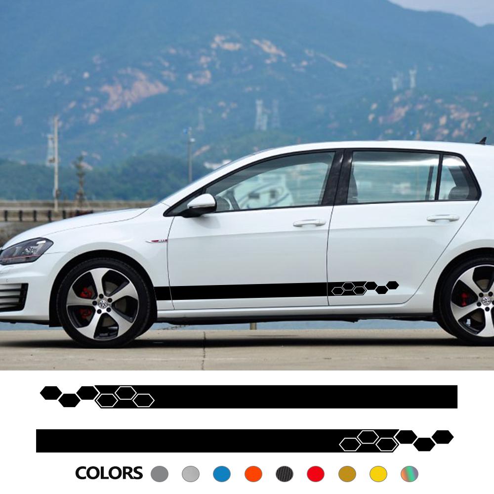 Car Door Side Stickers Auto Vinyl Decor Decal For Volkswagen VW Golf 4 5 6 7 Polo MK2 MK3 MK4 MK5 MK6 MK7 MK8 Tuning Accessories