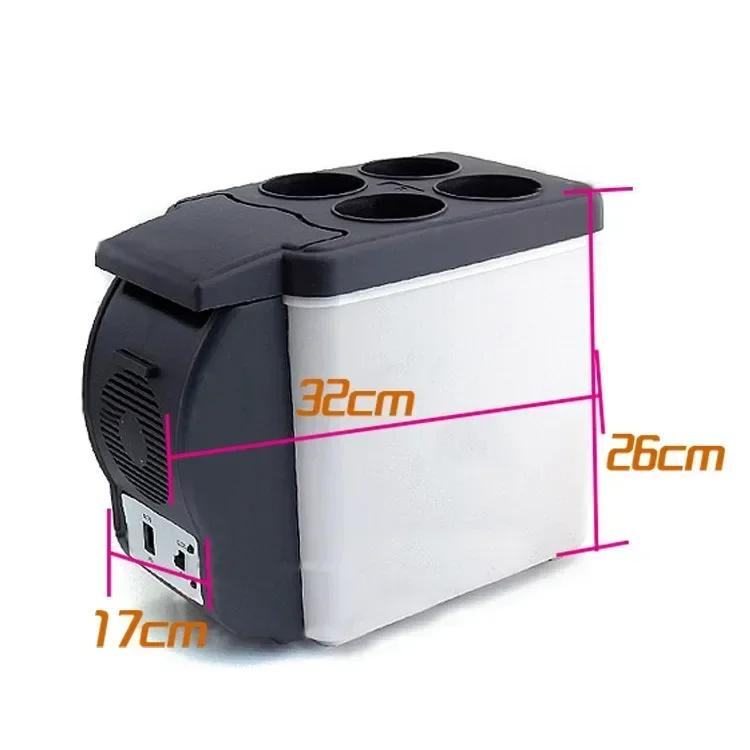 Frigorifero per auto, mini frigorifero, congelatore portatile, frigorifero a corrente continua da 12 V, refrigeratore termoelettrico da 6 litri per frutta.