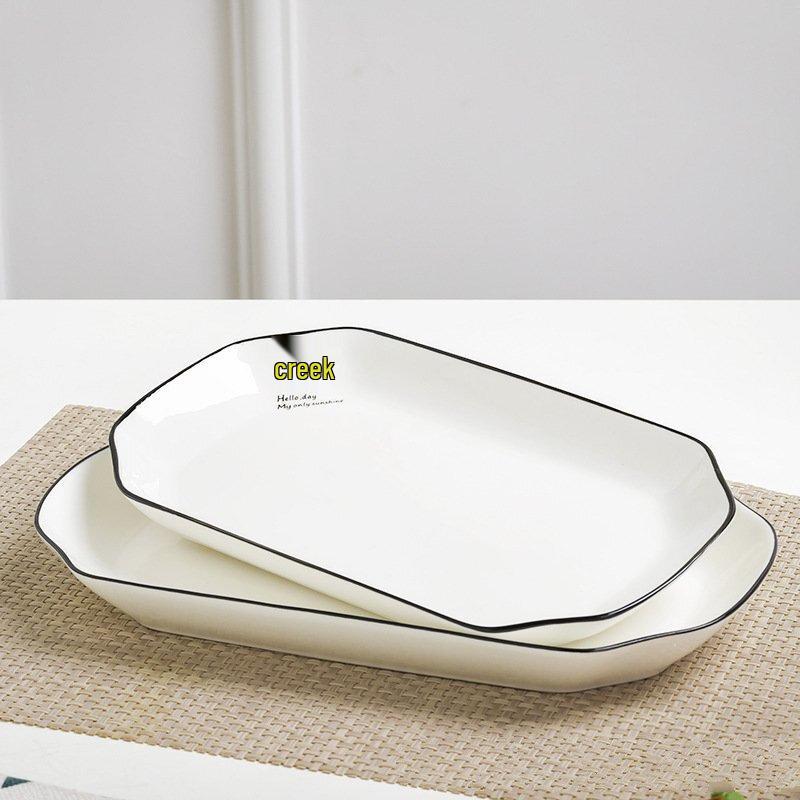 Керамический набор тарелок для рыбы Абай