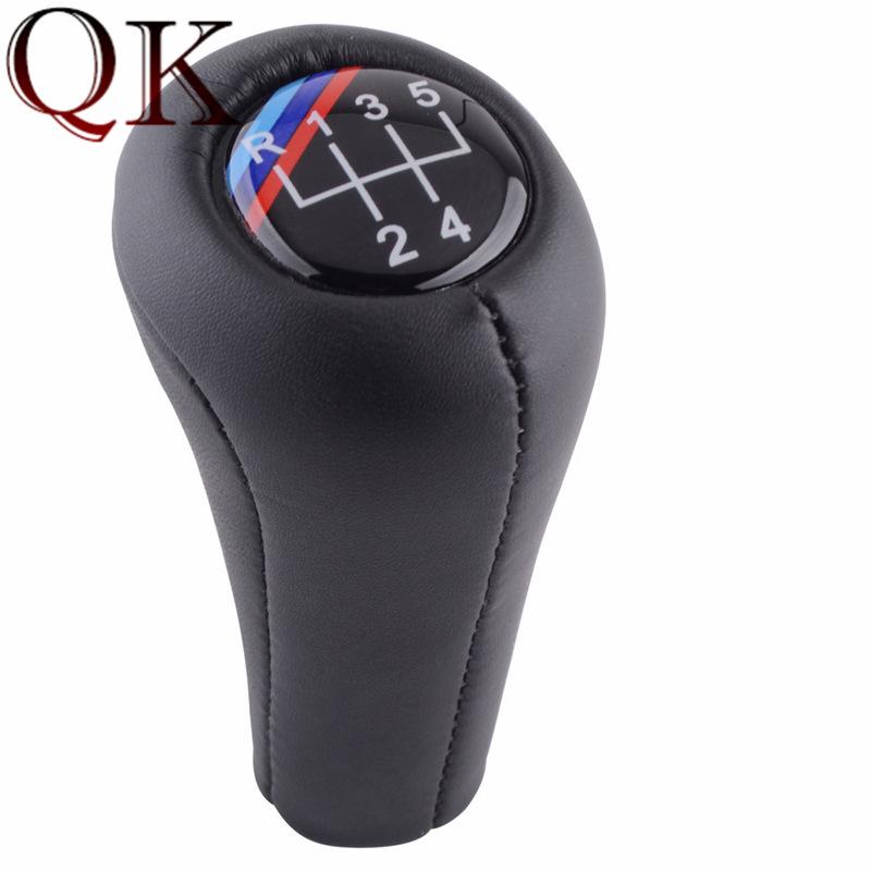 BMW Leather Gear Shift Knob with Logo - Wear-Resistant