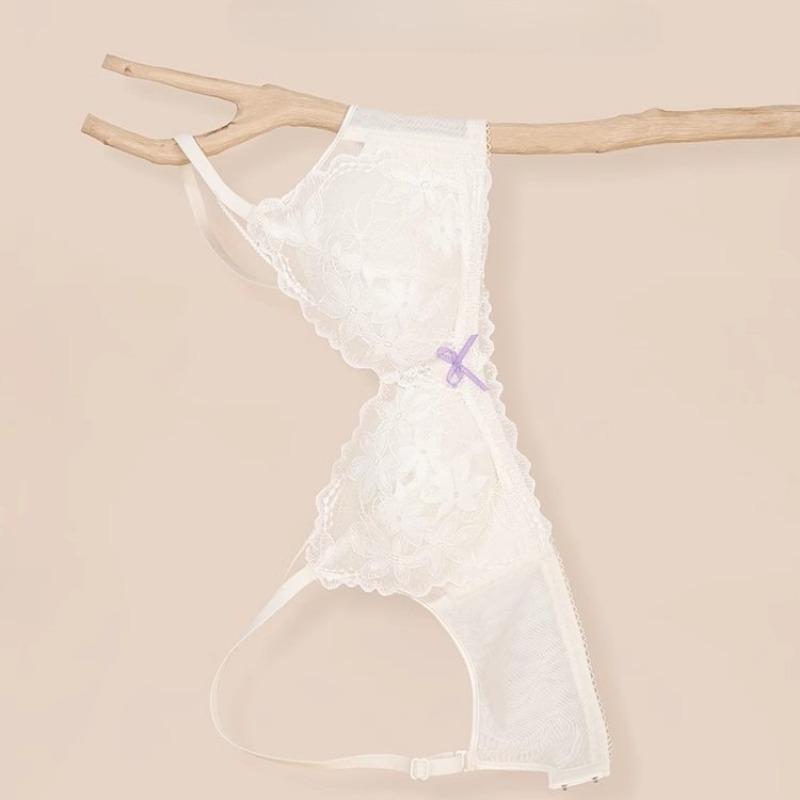 Thin Small Chest Push-up Lace Underwear To Prevent Sagging French Sexy No-wire Bra Set
