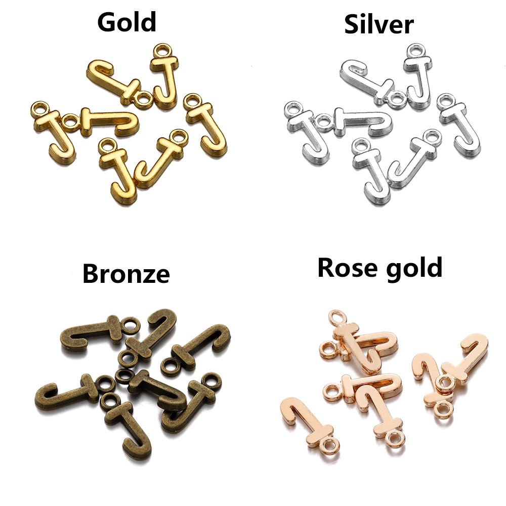 26-30Pcs 7X16 mm Alloy 26 Alphabet A-Z Letters Charms Pendants For DIY Bracelet Necklace Jewelry Making Supplies Accessories