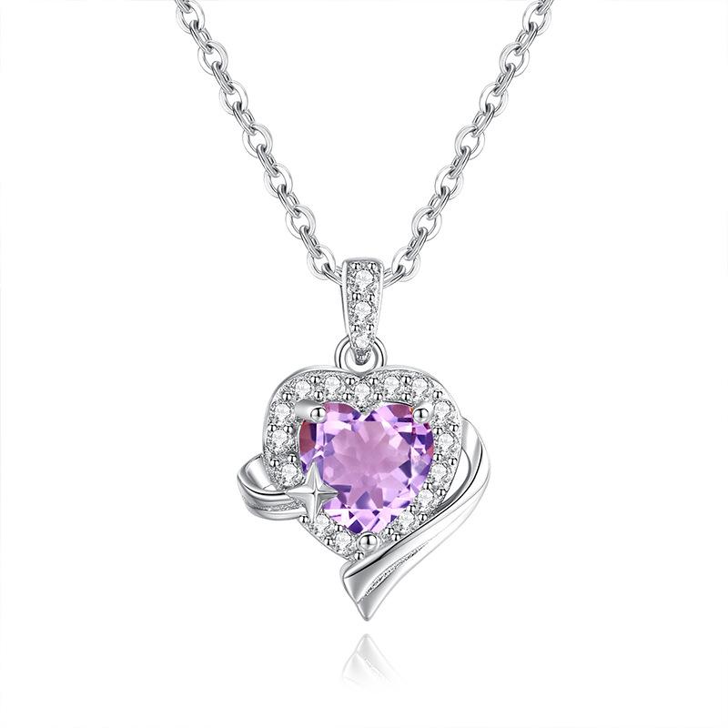 Love sterling silver 925 necklace women s niche design light luxury star collarbone chain ins natural spar pendant 925 silver