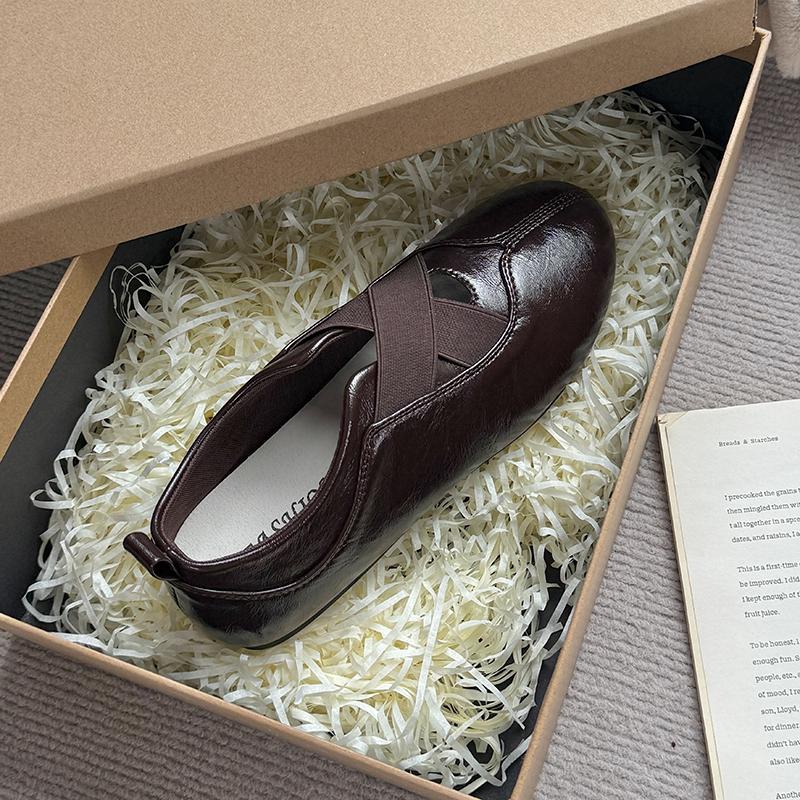 Fashion Round Toe Slip-on Mary Jane Shoes 25 New Summer Versatile Single Shoes for Women