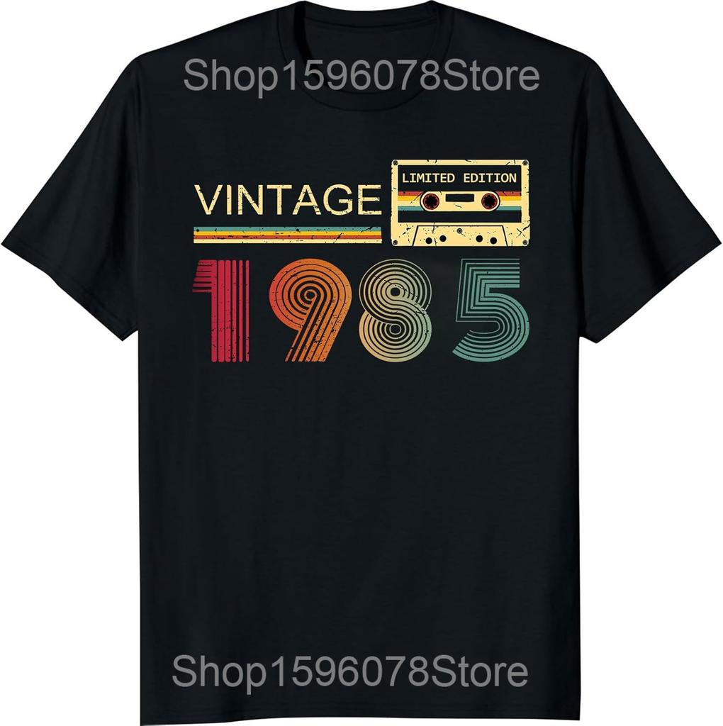 Vintage 1985 Limited Edition 40 Year Old Gifts 40th Birthday T Shirt Men Streetwear Tee Shirt Short Sleeve Unisex Loose Clothing