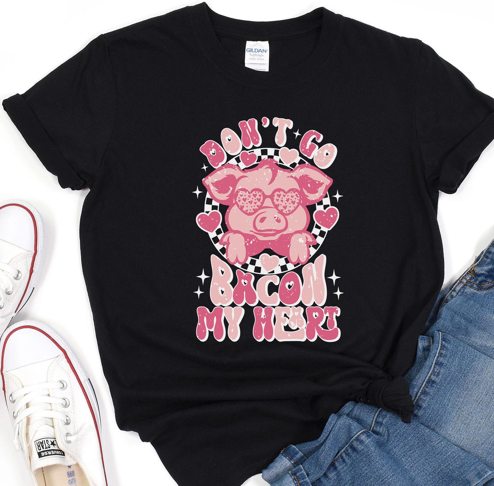 Don t Go Bacon My Heart, Valentines Day Shirt, Gift for her, Womens Valentines Day Shirt, Cute Valentines Shirt, Love Shirt, Funny Valentine L
