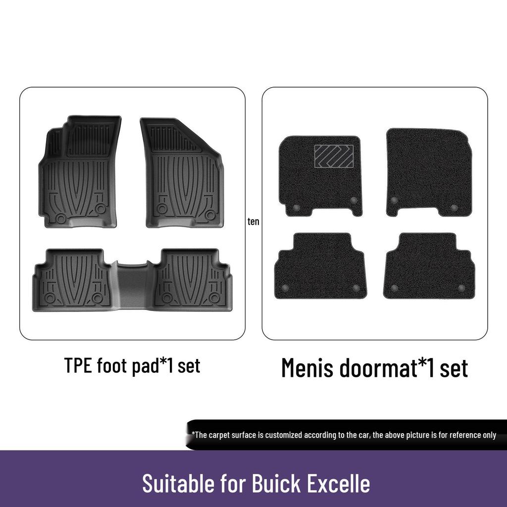 Eco-Friendly TPE Floor Mats for Buick Excelle (2004-2020) - Waterproof, Wear-Resistant