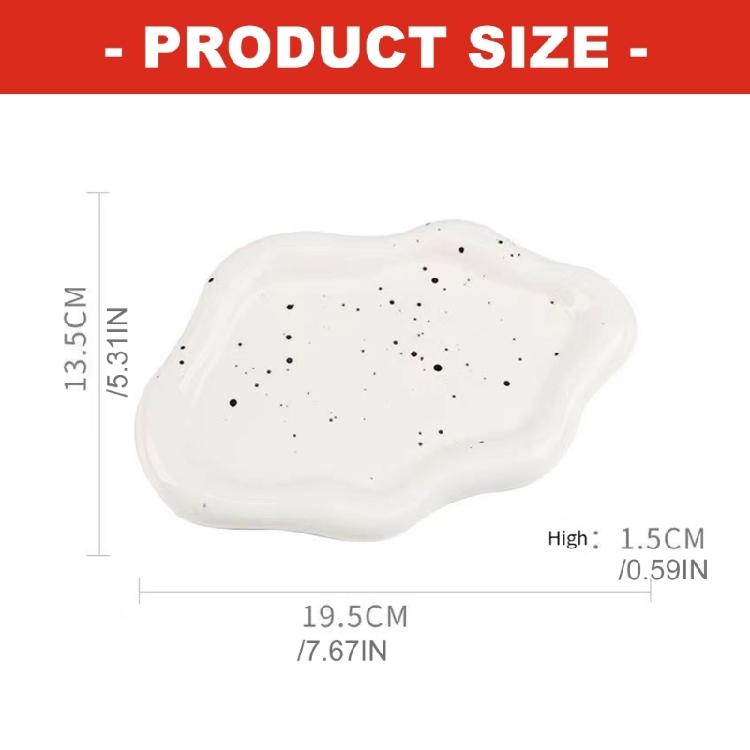 2PCS Artistic Ceramic Trays with Cloud Shape for Modern Home Enhancement and Photo Event Blending Seamlessly Anywhere