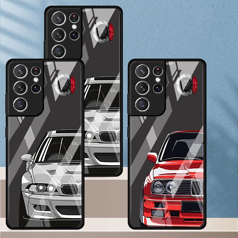Case for Samsung Galaxy S25 S8 S9 S20 FE Note 10 20 8 9 S24 Ultra S23 Plus S21 S22 S10 Phone Cover Cool Sports Car
