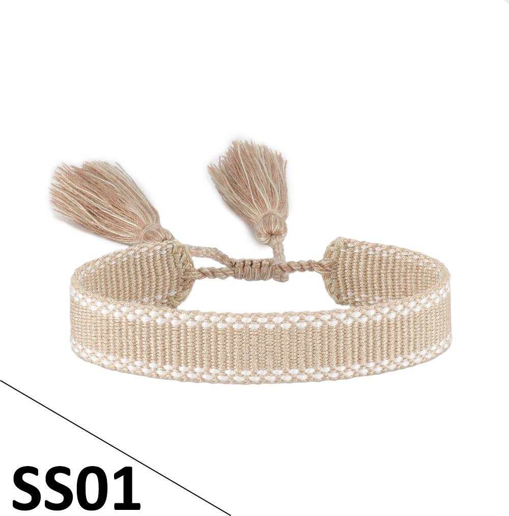 

Плетеное женское браслет с кисточкой, ширина 1,3 см, регулируемый