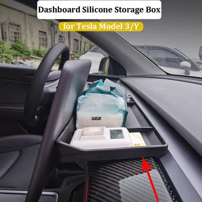 Silikonový organizér ETC pro Model 3 Y, skrytý úložný box, centrální konzole, úprava interiéru, příslušenství pro Model3