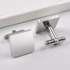 Stainless Steel Mirror Polished Men's Business Cufflinks