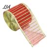 Sparkly Ribbon for Presents Stripe Sequin Christmas Ribbon, Glitter Polyester Fabric Wide Craft Decorative Mesh Party Supplies Wrapping Ribbons Wreath
