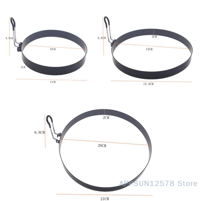 Stampo Anello per Pancake 9/10/15/20cm Sagomatore Metallo per Uova Fritte Anello Antiaderente per Cucinare Uova
