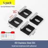 Stainless Steel Mirror Holder Clips, Square, Set of 4