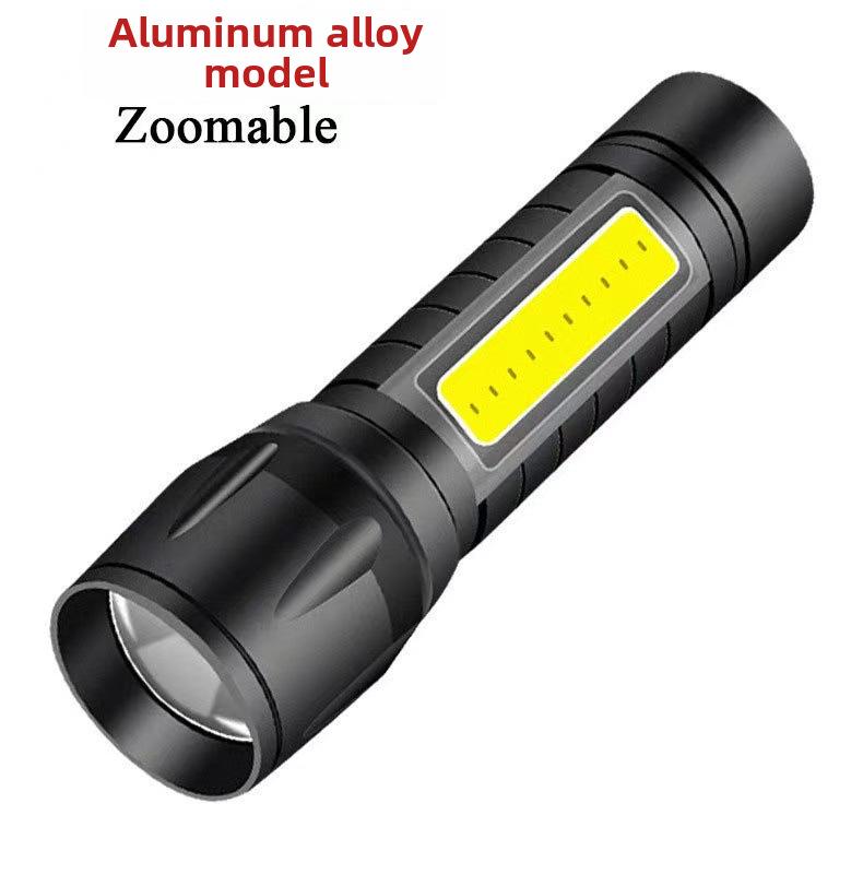"Rechargeable Mini LED Flashlight with Strong Beam, Portable Side Light for Outdoor and Home Use"