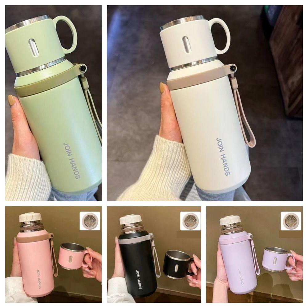 With Rope Sports Insulated Kettle Tea Water Separation Thermos Bottle Outdoor