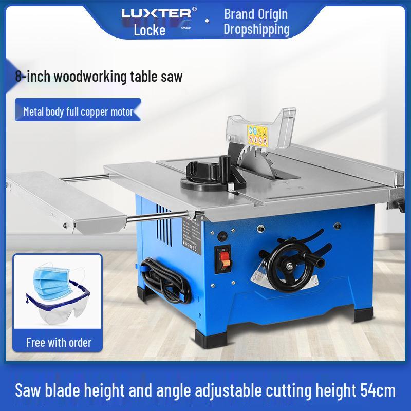 LUXTER 8-Inch Table Saw for 45-Degree Miter Cuts and Small Woodwork