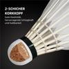 Kunli Badminton Set aus Premium Entenfedershuttlecocks mit Kork für Indoor-Wettkampf und Training Temperaturschuttlecocks, 12, Doppelschichtig