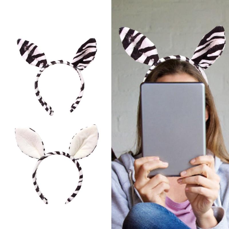Zebras Hairbands Festive Photo Props Halloween Ear Headbands Party Headpiece Fun Headbands for Music Festivals