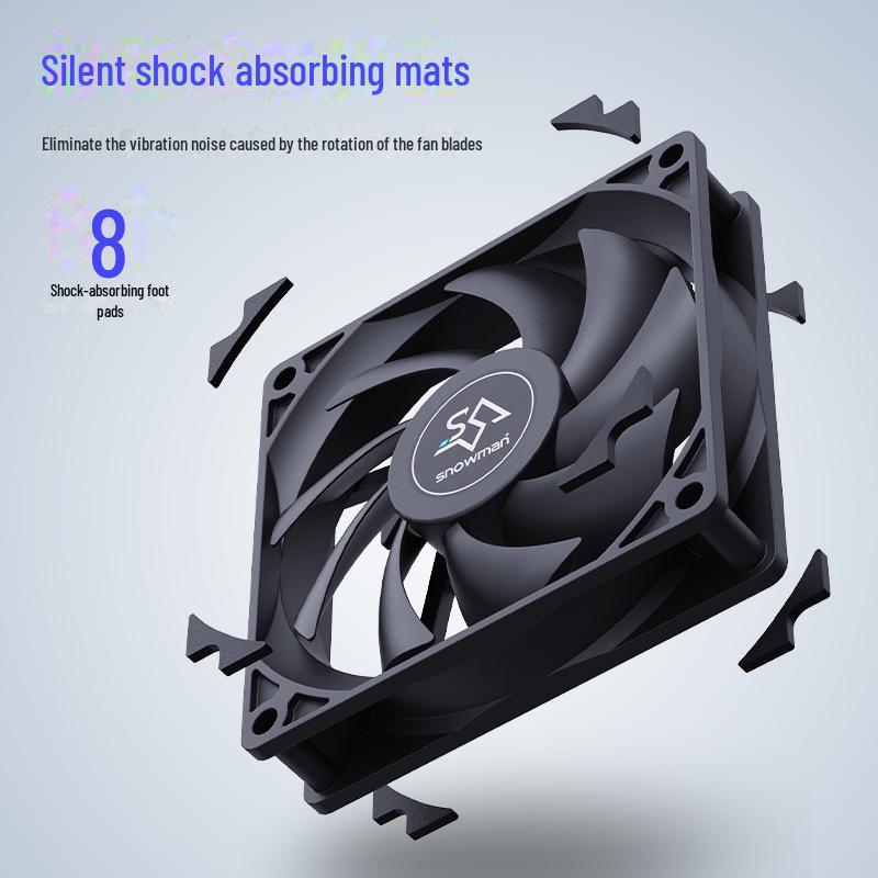 Bingman Chassis Desktop Ultraquiet 12cm Cooling Fan 12v Colorful Lightless