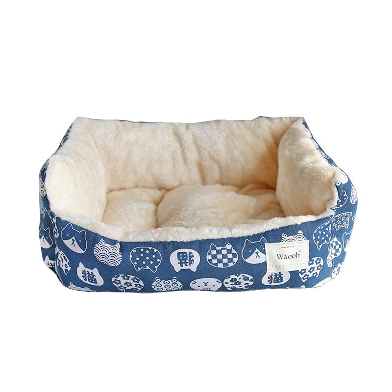 Zimowy Ciepły Mata do Klatki dla Kota Koci Nest Klatka Ogrodzenie Plus Aksamitne Pogrubienie Można Związać i Przymocować Sznurkiem Legowisko dla Zwierząt