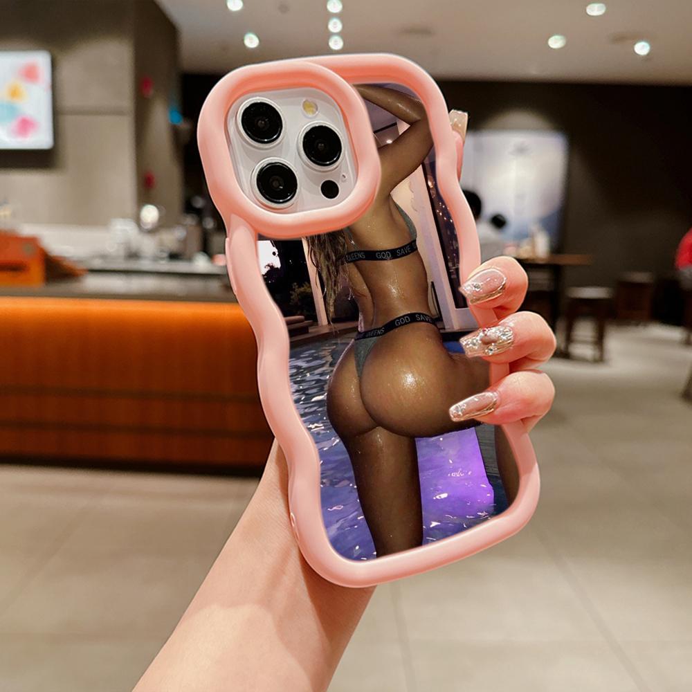 Macaron Big Wave Soft Phone Case for iPhone 11 12 13 14 15 Pro Max Samsung A13 A23 A14 A24 A53 A54 A55 Xiaomi Redmi Note 13 12C Cover A50 Sommer Ray