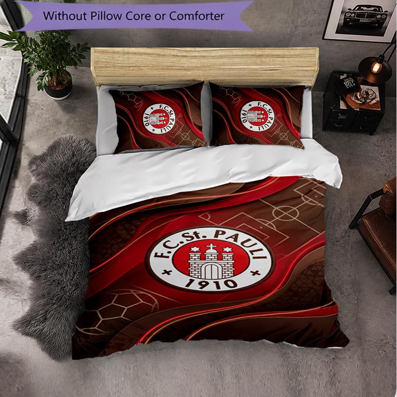 Set Biancheria da Letto Fulham Football 3 Pezzi Morbido Set Copripiumino con Federe Set Decorazione Camera da Letto per la Casa