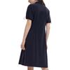 FILA Logo Woven Loose Polo Short Sleeve Dress Women Dresses Legendary-Blue F11W334303FNV