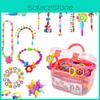 Kit de Miçangas Pop DIY para Crianças com Material Plástico para Artesanato Criativo e Interação Pai-Filho