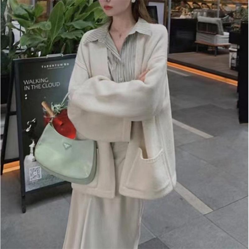Niche Gentle Wind Soft Lazy Wind Senior Sense Sweater Jacket Female Autumn and Winter Candy Color Cardigan Comfortable Versatile and Fashionable
