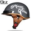 Retro and Vintage Half Open Face DOT Approved Motorcycle Helmet for Man and Woman