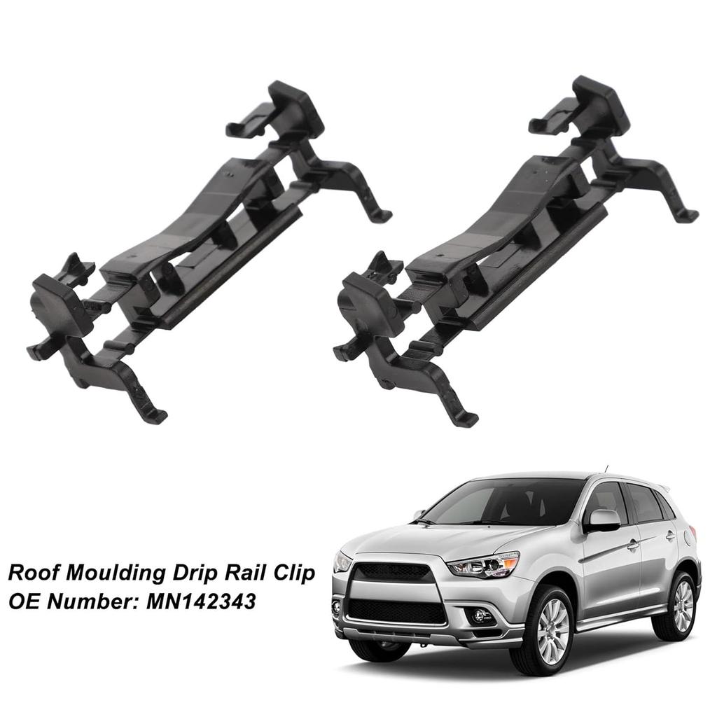 10PCS Lancer Roof Clips MN142343, Roof Moulding Drip Rail Clip MN142343, for Lancer EVO 2002-2016, for Outlander Sport 2011-2016