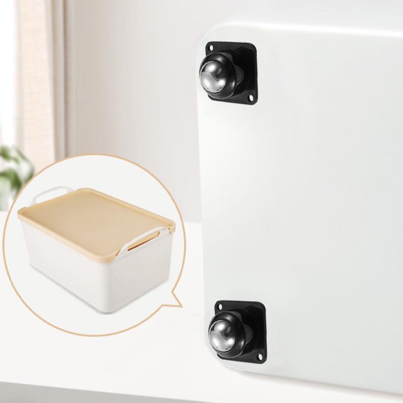 Universal Silent Swivel Chair Caster – Small Adhesive Roller Wheels