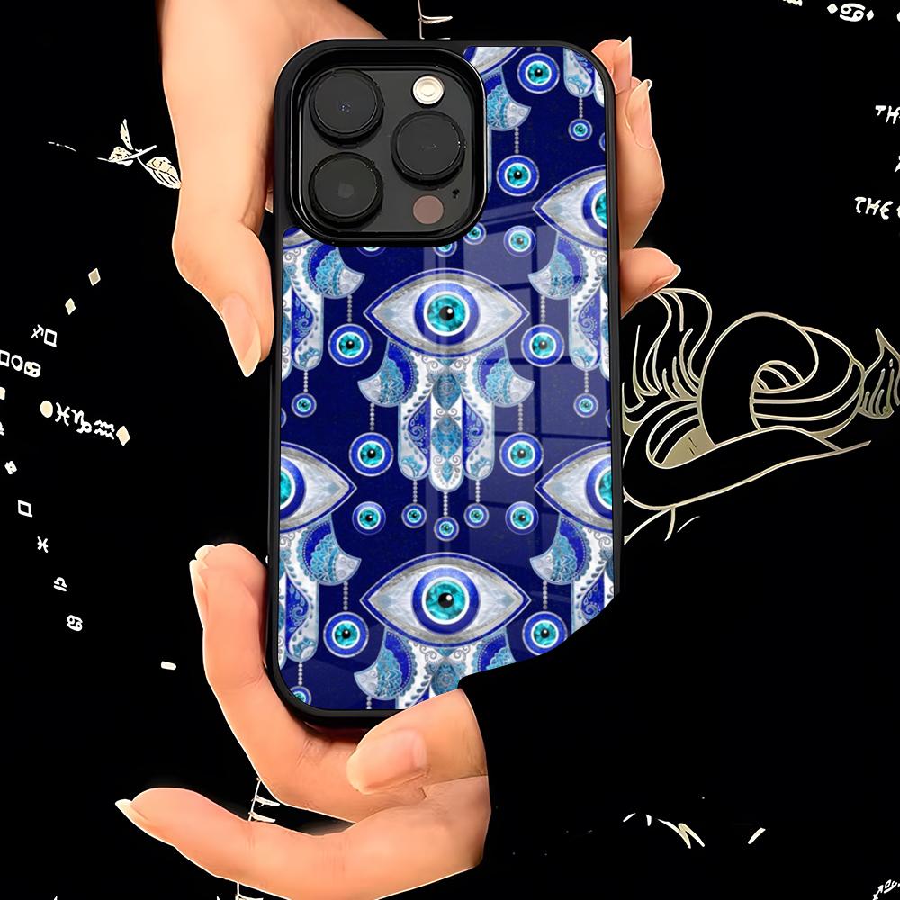 Nazar Boncugu Evil Eye Phone Case PC+TPU For IPhone 15 16 17ProMax 13 16 11 12 14 Pro Xs Max Mini Xr X Plus Cover