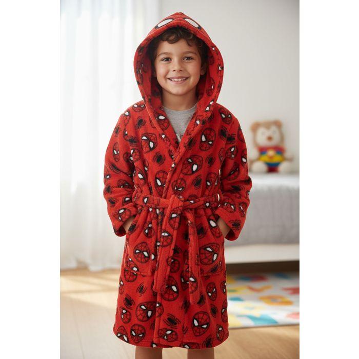 Children's Bathrobe - CERDA - Spiderman - Red - Polyester - 4 Years