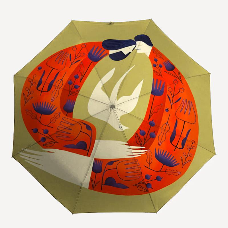

1pc Love Harmony Umbrella That Opens Closes Automatically Perfect Gift with a Convenient Folding Mechanism 73