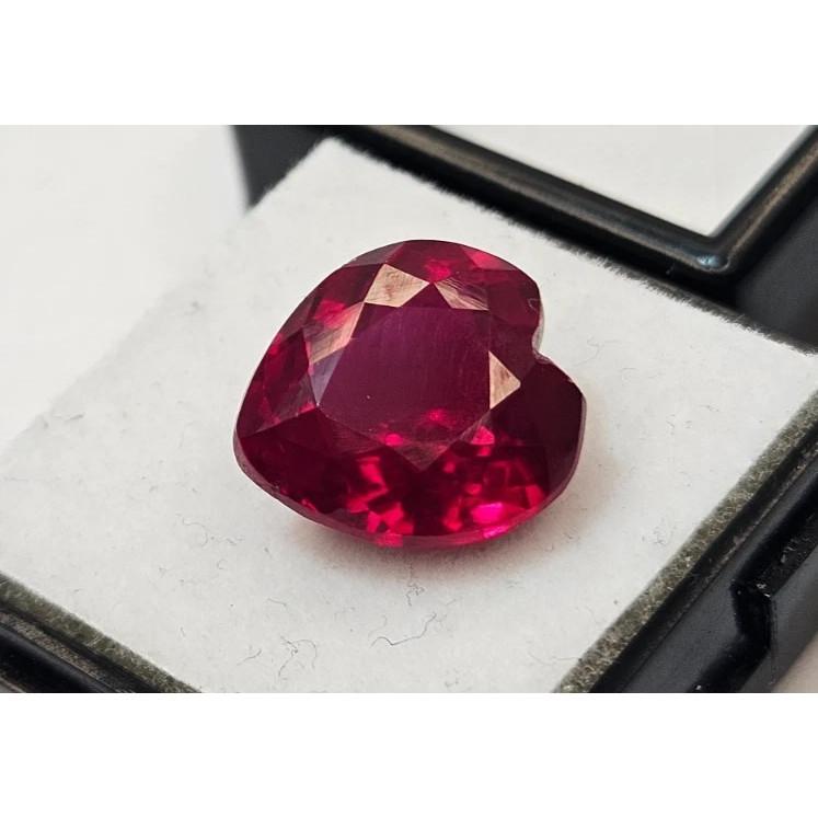 Certified Red Color Mozambique Ruby Heart Cut 10 Ct Fabulous Loose Gemstone