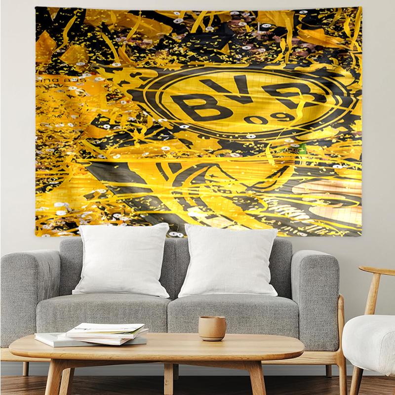 Borussia Dortmund Tapestry for Bedroom Aesthetic Classroom Tapestries Wall Hanging for Living Room Dorm Office,Ideal Creative Gift