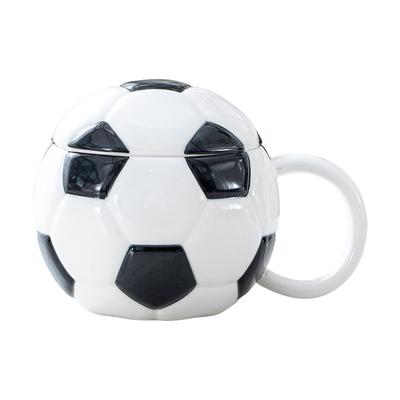 Football Soccer Ceramic Mug With Lid Sports Coffee Cup Baseball Design | High Appearance Home/ Drinkware For Sports E Ornament