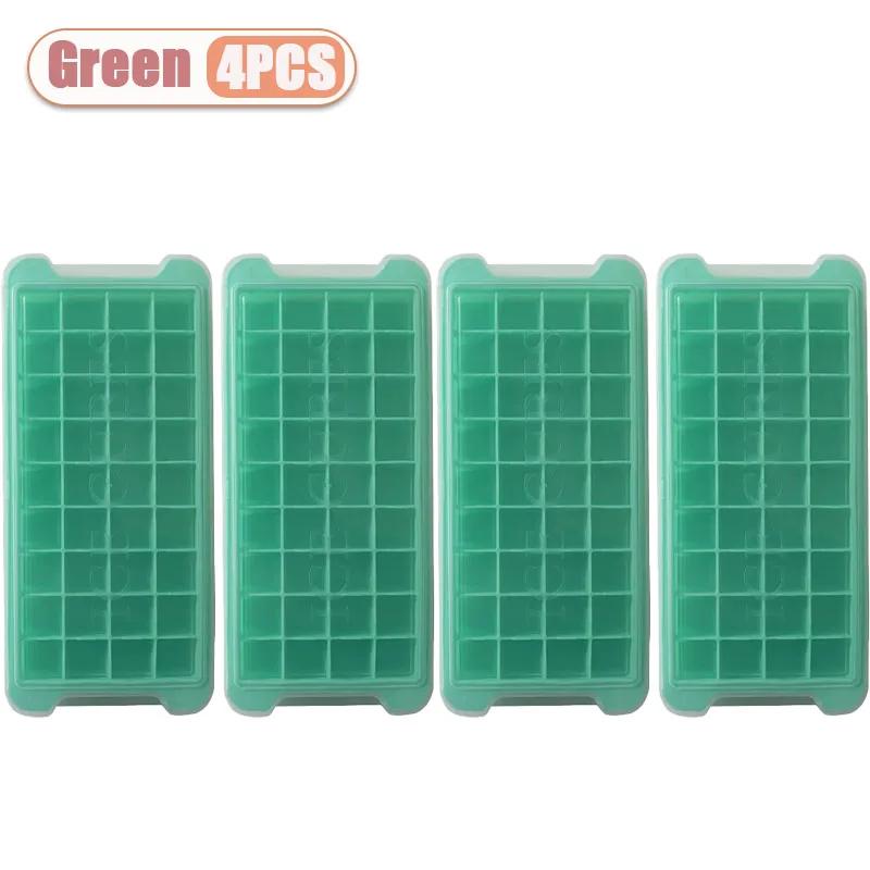 1-4PCS Silicone Ice Compartment Ice Cube Molds Easy Release Square Ice Mold for Whiskey Ice Ball Maker Kitchen Supplies