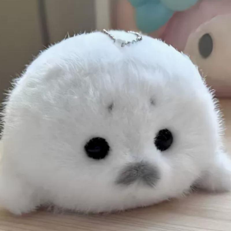 New Kawaii White Seal plush toy bag pendant Animal Pendant Animal and cute plush doll pendant doll keychain Bag Pendant for gift