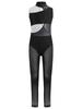 Girls Figure Skating Dress Ballet Latin Dance Leotard Kids Cut Out Rhythmic Gymnastics Acrobatics Athletics Unitard
