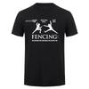 Funny Fencing TShirt Fencer Gift Tee Foil Epee Saber Athlete Graphic T Shirt for Unisex Unisex HJ067