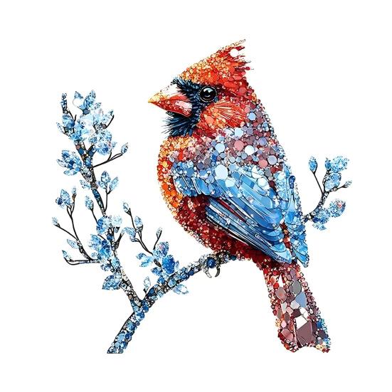 Acrylic Colorful Hummingbird Sun Catcher Hanging Pendant with Lanyard Easy To Install Bird Window Crafts Hanging Decor