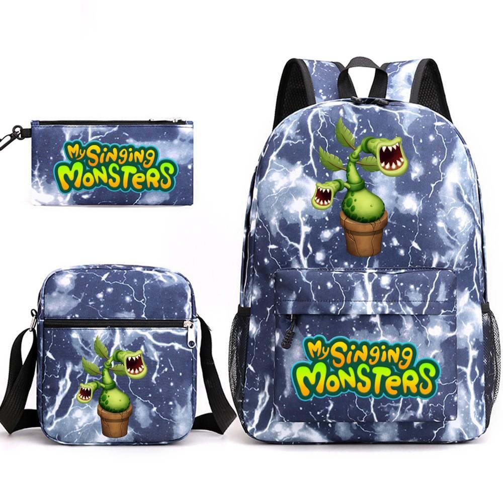 Monster Concert My Singing Monsters Three-Piece Schoolbag Backpack Large Capacity Student Schoolbag