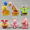 6pcs Cute Winnie The Pooh Bear Piglet Eeyore Honey Bee Collection Pvc Model Desktop Cake Ornament Toys Gift Kid Friendly Entertaining Fun Play Safe