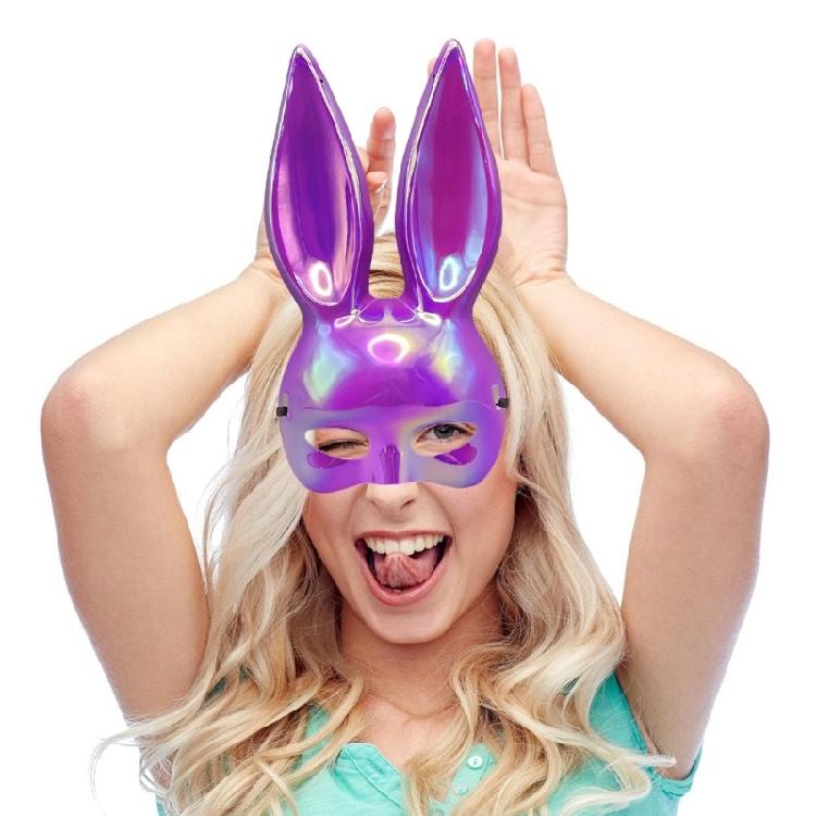 Lovely Masquerades Mask Rabbit Ears Mask Rabbit Half Face Mask Cosplay Halloween Costume Accessory for Birthday Party