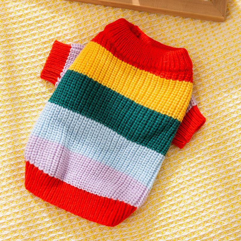 Cat clothes autumn and winter new round neck pullover sweater warm two-legged cat dog hairless cat pet clothing